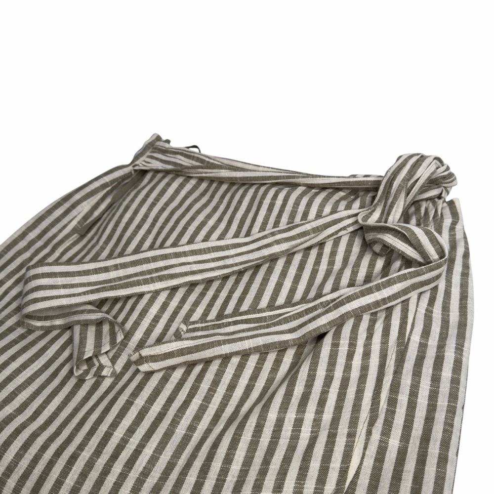 June & Hudson Asymmetrical Striped Cream Skirt - Picture 4 of 9